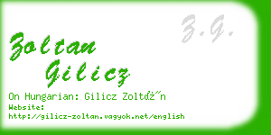 zoltan gilicz business card